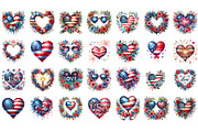 4th of July Love Clipart, an Illustration by DreamArtGraphic (Thumbnail 4 of 4)