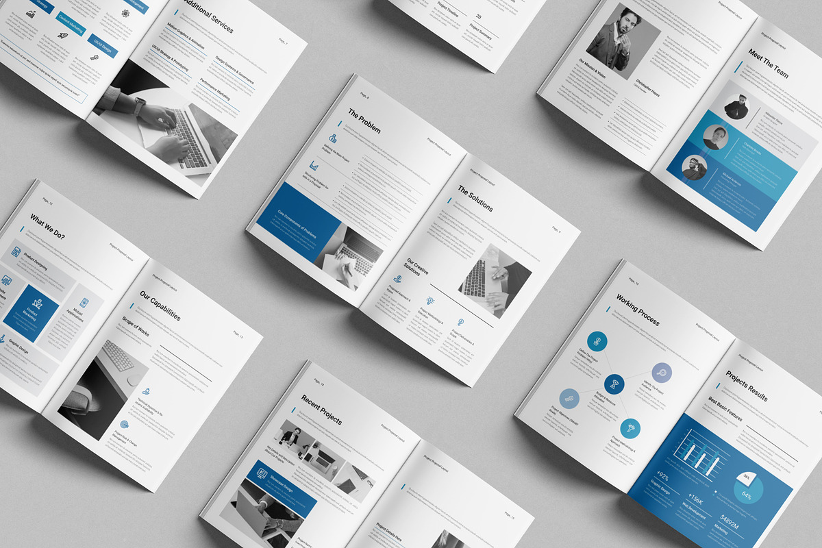 Project Proposal Template, a Brochure Template by DesignCrest (Photo 10 of 14)