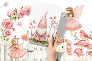Watercolor Magical Garden Pink PNG, an Illustration by JackArt (Thumbnail 7 of 8)