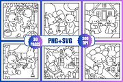 Little Cuddles Coloring Book, a Decorative Illustration by Coco Bloom (Thumbnail 2 of 6)