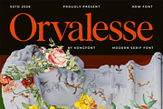 Orvaless – Modern Serif Font, a Serif Font by overlaytemplates (Thumbnail 1 of 5)