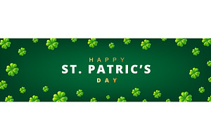 Saint Patricks Day banner with, an Illustration by GraphiShop