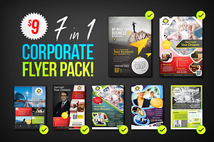Corporate Flyers Psd Template 7 in 1