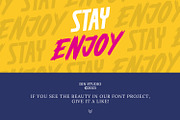 Stay Enjoy, a Script Font by din-studio.com (Thumbnail 11 of 11)