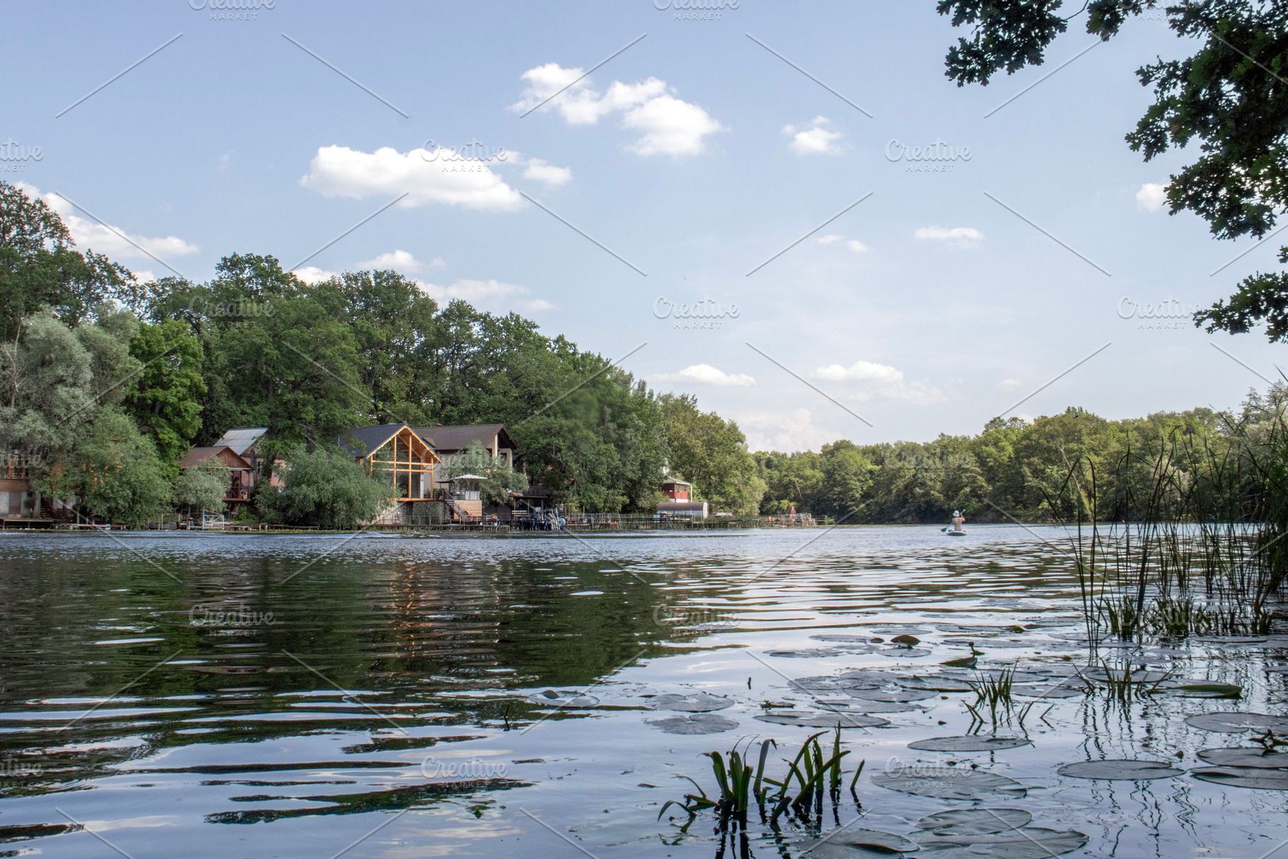 Picturesque Summer River Scene, a Holiday Photo by Schreibikus