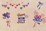 Patriotic Clipart Bundle, a Seasonal Illustration by Maggie Stilwell Design (Thumbnail 5 of 16)