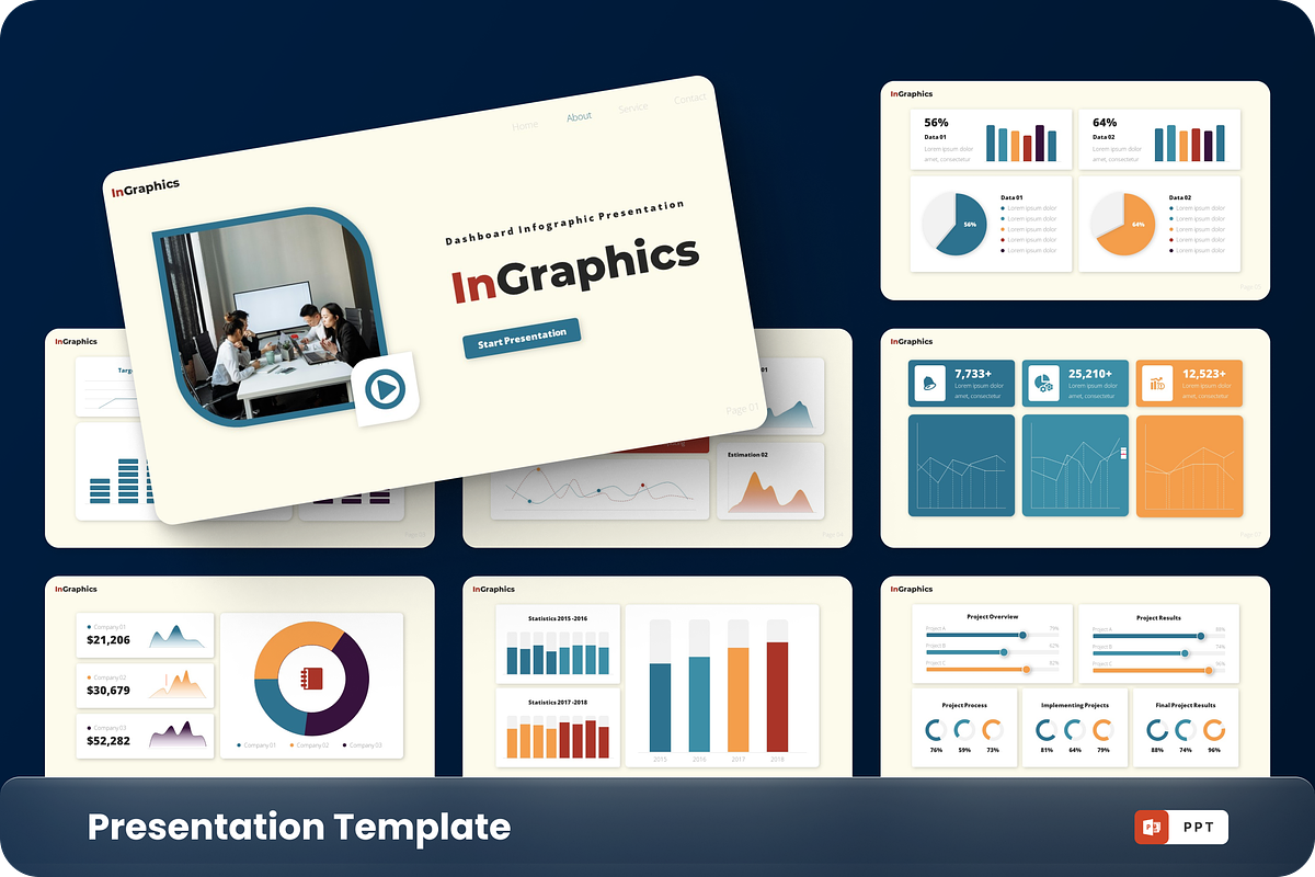 InGraphics - Dashboard Infographic, a Presentation Template by GraphauseProject (Photo 1 of 6)