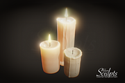 Candle Selection, an Object 3D Model by Adam Sculpts (Thumbnail 1 of 3)