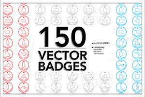 USA State Badges