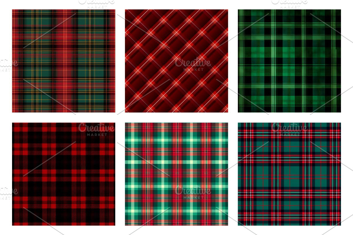 Christmas Plaid Digital Paper Pack, a Pattern Graphic by Gloria Designed It (Photo 3 of 4)