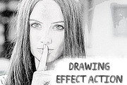 Drawing Effect Photoshop Action, an Action Add-On by Claudiu Gabriel (Thumbnail 1 of 9)