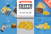 Crypto currency bitcoin technology, a Finance Illustration by TAlex (Thumbnail 1 of 7)