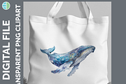 Whale Illustration Bundle, 20 PNG, an Animal Illustration by Enliven Designs (Thumbnail 2 of 8)