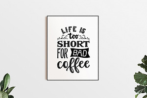 Vintage Coffee Lettering Quotes.