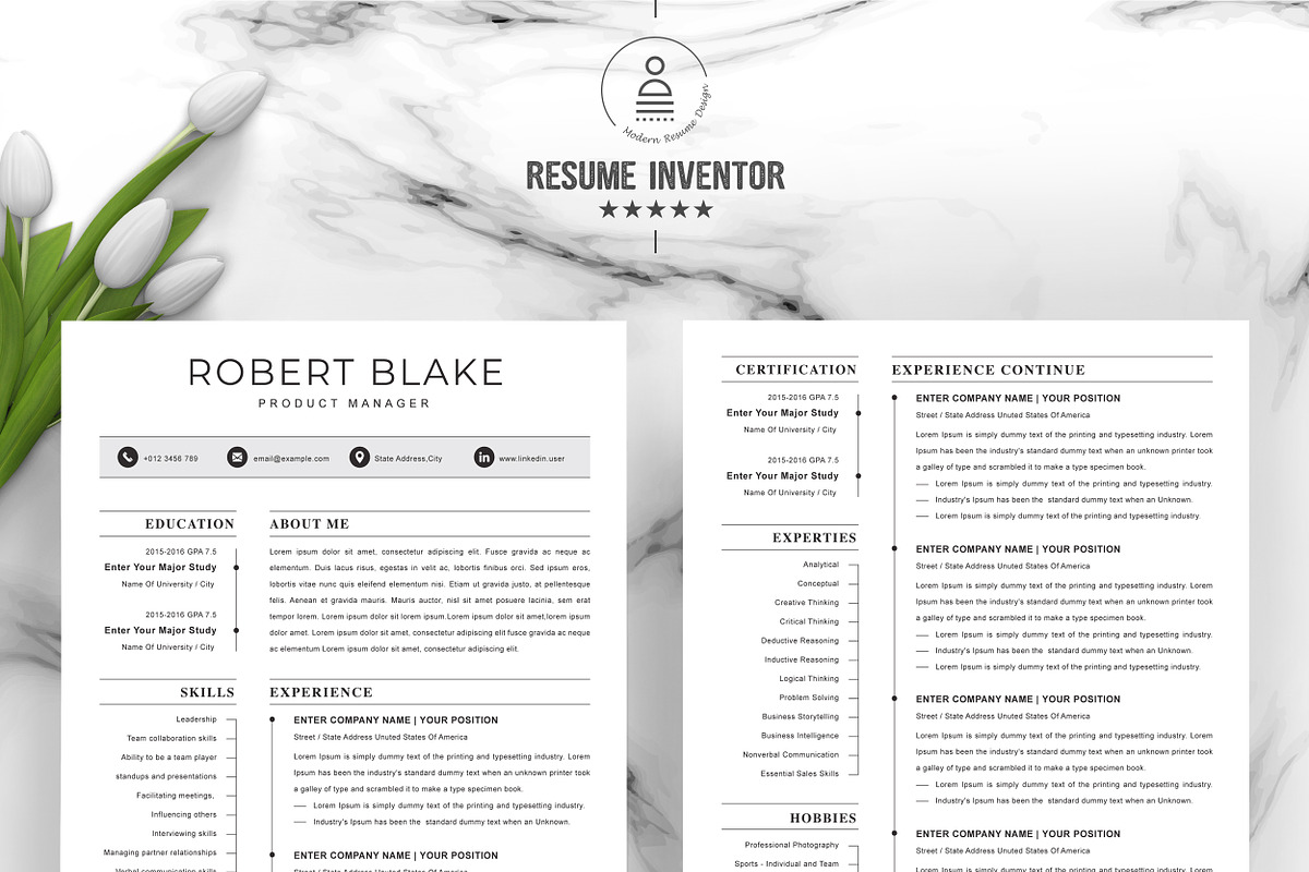 JOB WINNING RESUME - 50 TEMPLATES, a Resume Template by ResumeInventor (Photo 78 of 184)