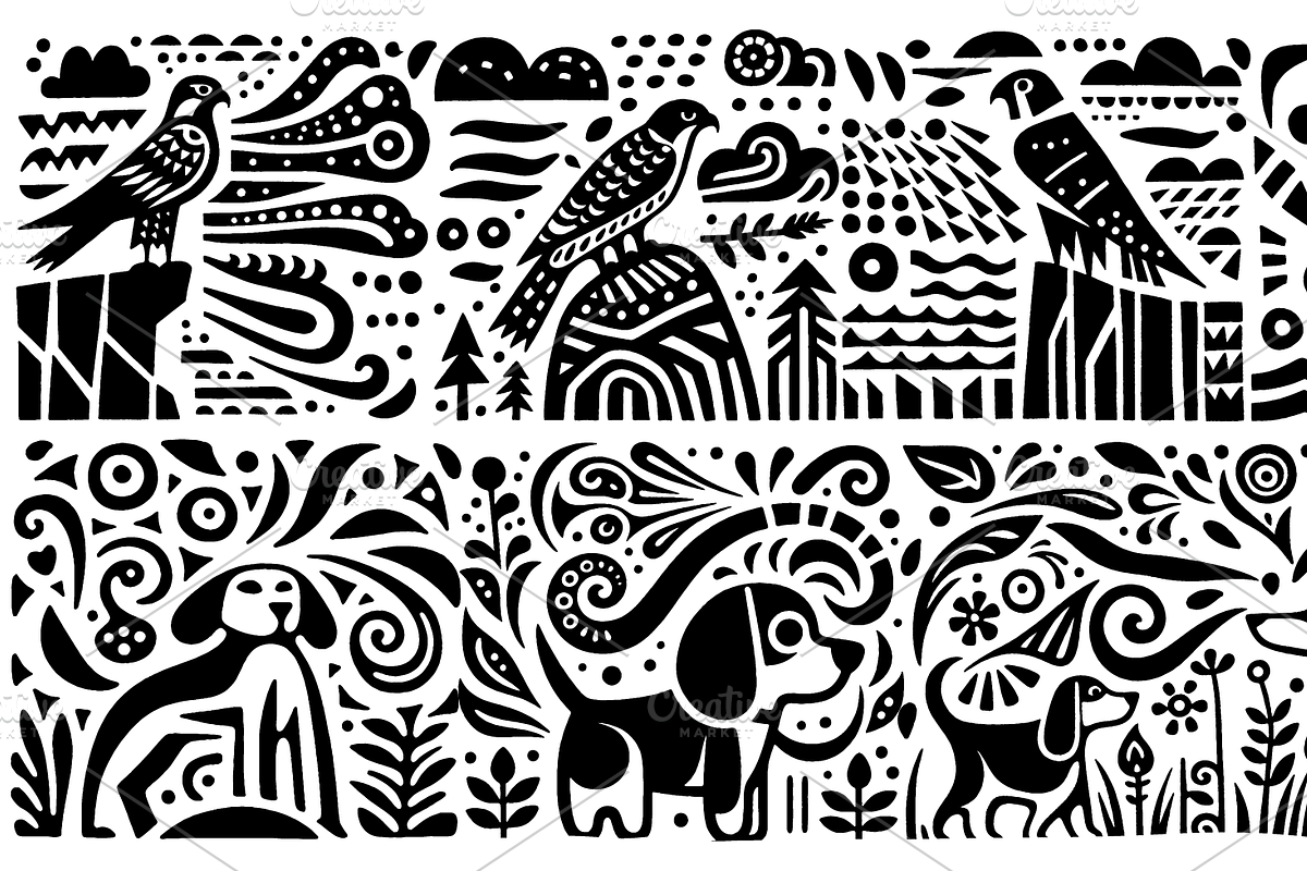 Vintage Animals and Pets Folk Art, a Decorative Illustration by devastd (Photo 22 of 29)