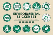 Eco Friendly Badge Sticker Set Vecto, an Object Graphic by DesignerCandies (Thumbnail 9 of 9)