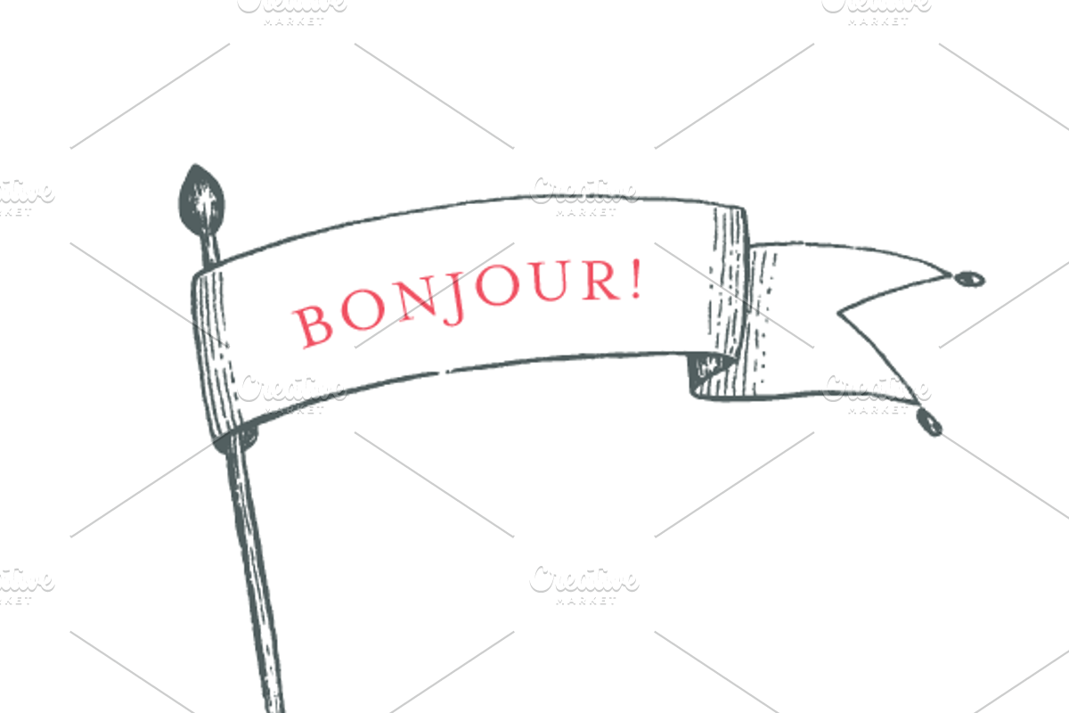 4 Hand Drawn Banners, an Illustration by Bianca Mascorro Art (Photo 2 of 3)