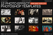12 Photo Effect Templates, a Brushes & More by iDoodle Studio (Thumbnail 1 of 6)