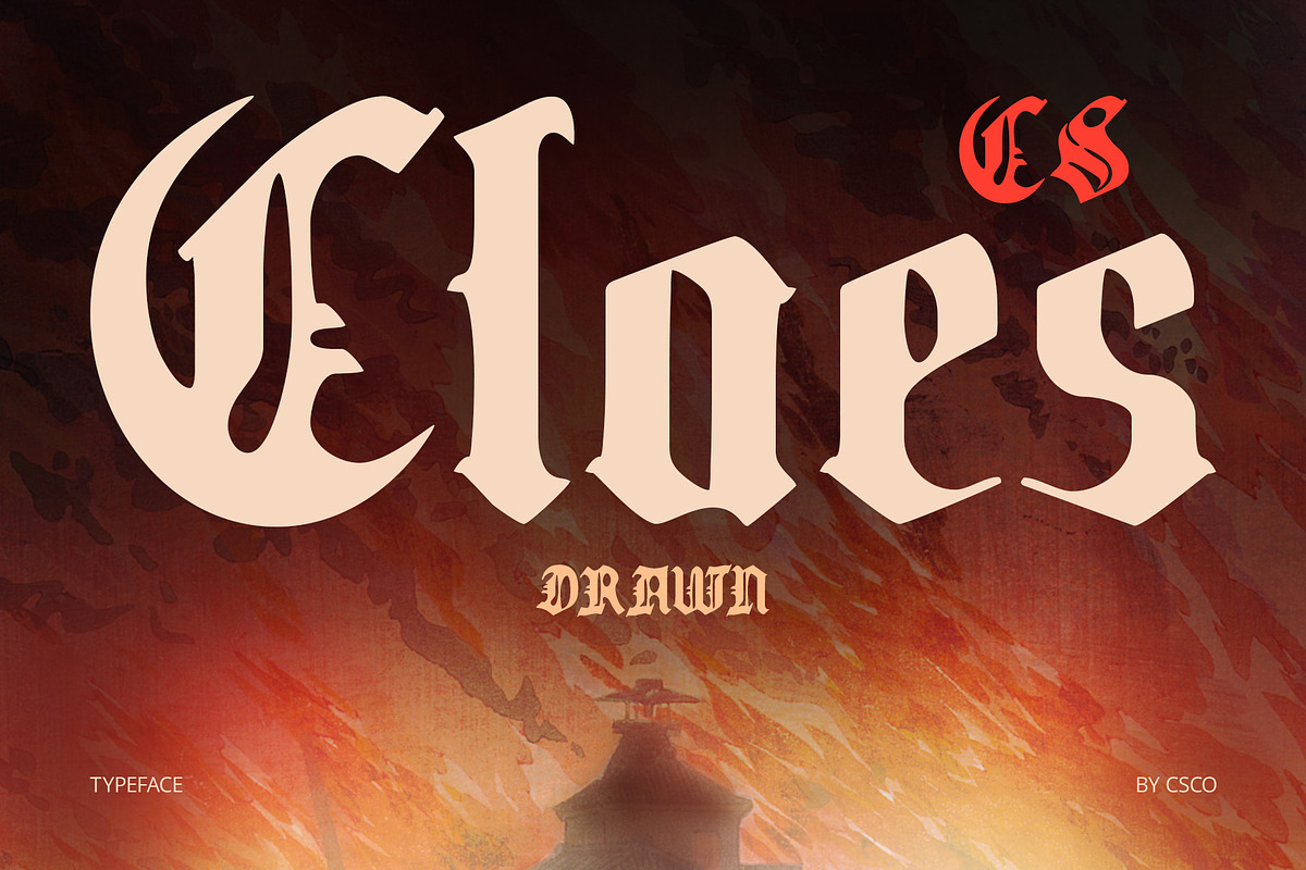 CS Claes Drawn, a Blackletter Font by Craft Supply Co. (Photo 1 of 8)