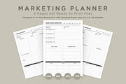 Marketing Planning Pages Set V-11, a Stationery Template by shahsoft (Thumbnail 1 of 3)