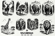 Wild Animals SVG Graphics, an Animal Illustration by DENIDigitalArtSudio (Thumbnail 1 of 5)