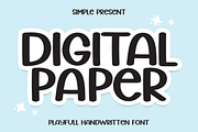 Digital Paper | Script Font, a Script Font by Scratchones (Thumbnail 1 of 8)