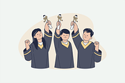 Student Graduation Illustration, an Object Graphic by Jump Studio (Thumbnail 11 of 14)
