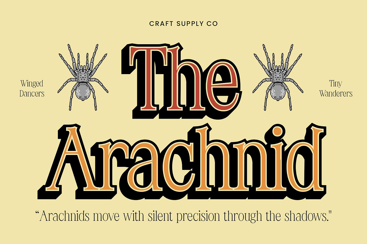 Kapvile 3D, a Serif Font by Craft Supply Co. (Photo 4 of 8)