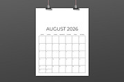 2026 Vertical 8.5 x 11 Inch Calendar, a Stationery Template by Running With Foxes (Thumbnail 4 of 6)