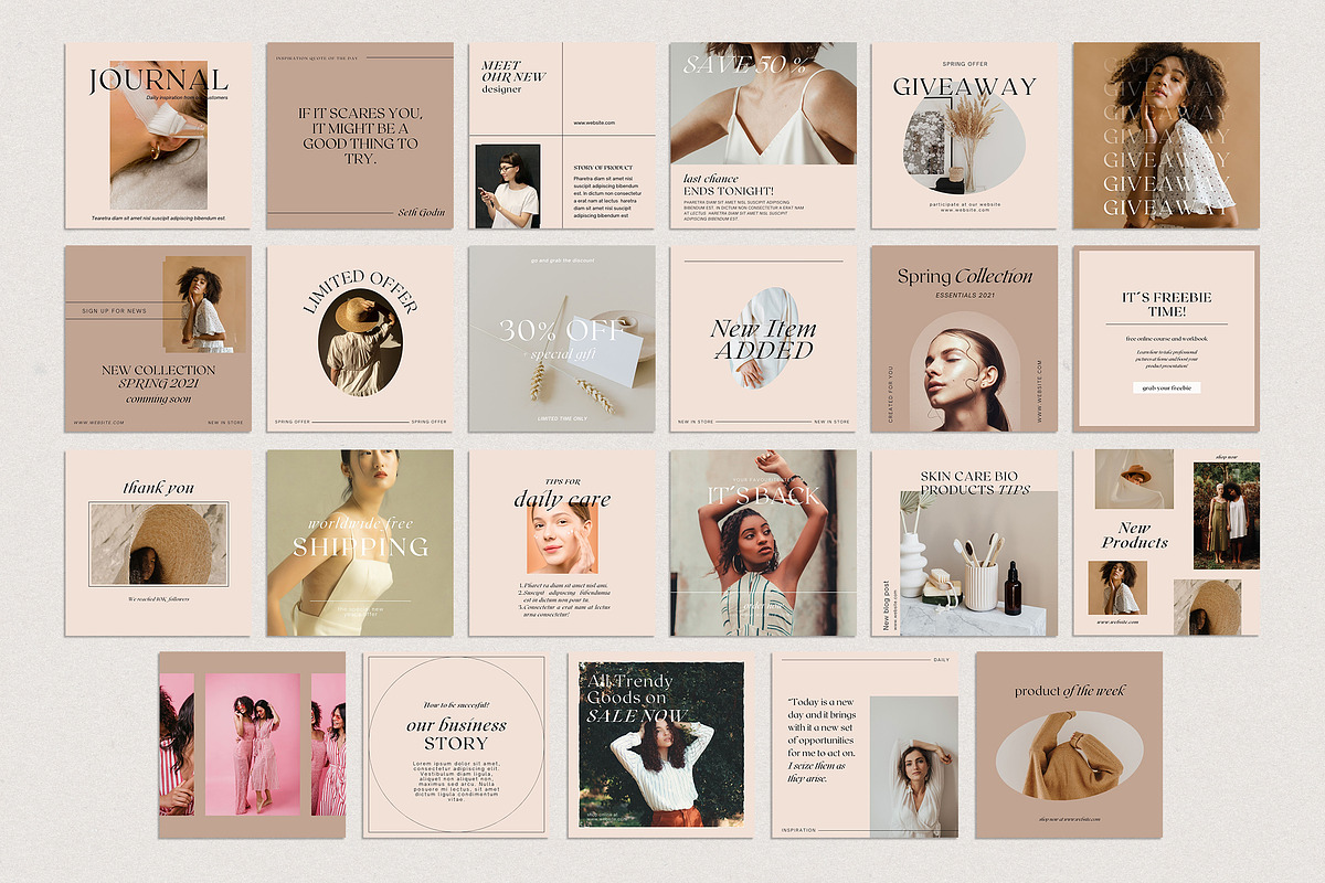 Instagram Shop Engagement Kit CANVA, a Social Media Template by Lyrata ...