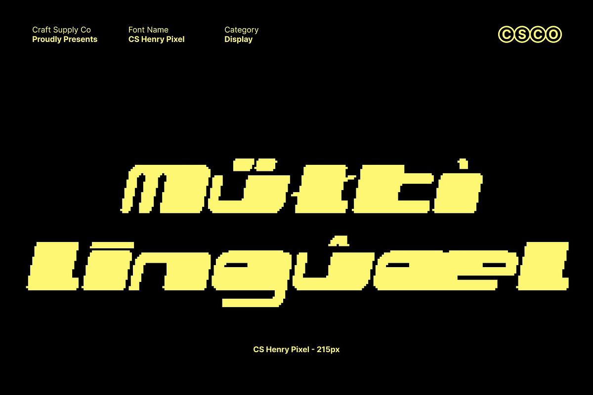 CS Henry Pixel, a Sans Serif Font by Craft Supply Co. (Photo 7 of 8)