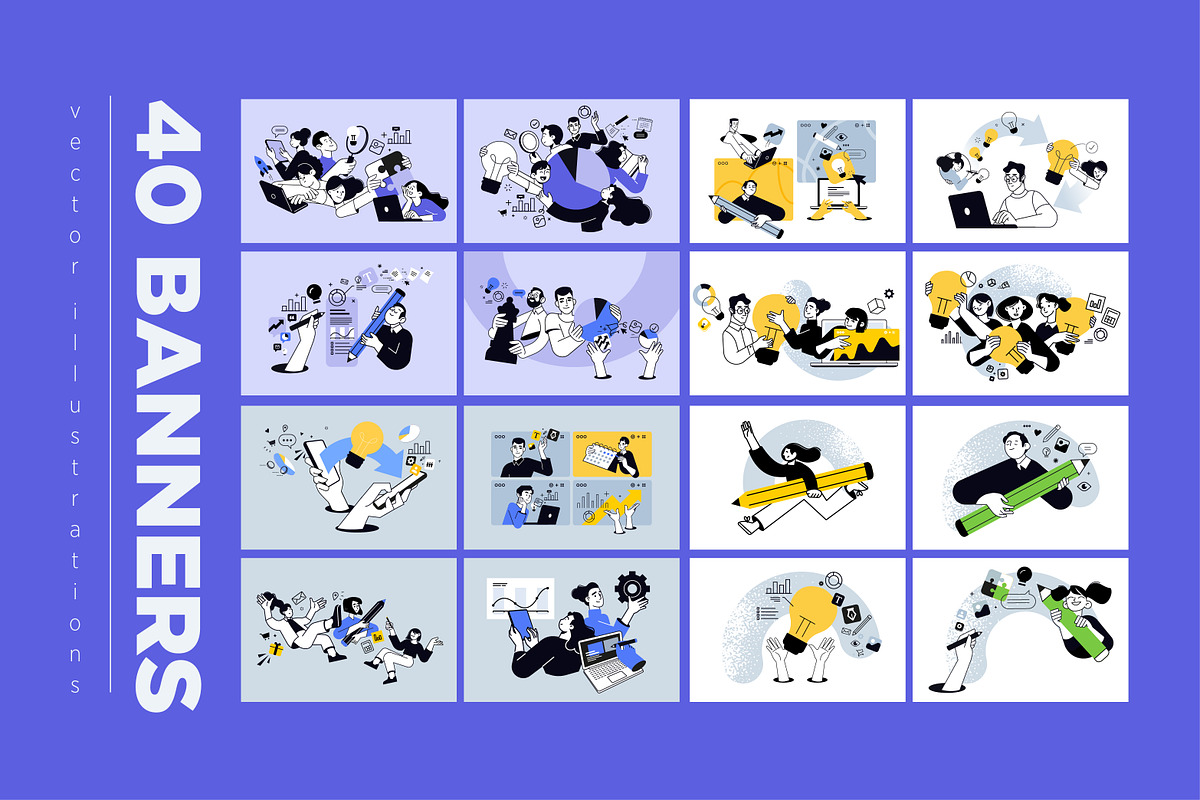 Creative Business Banners, a Person Illustration by PureSolution (Photo 1 of 12)