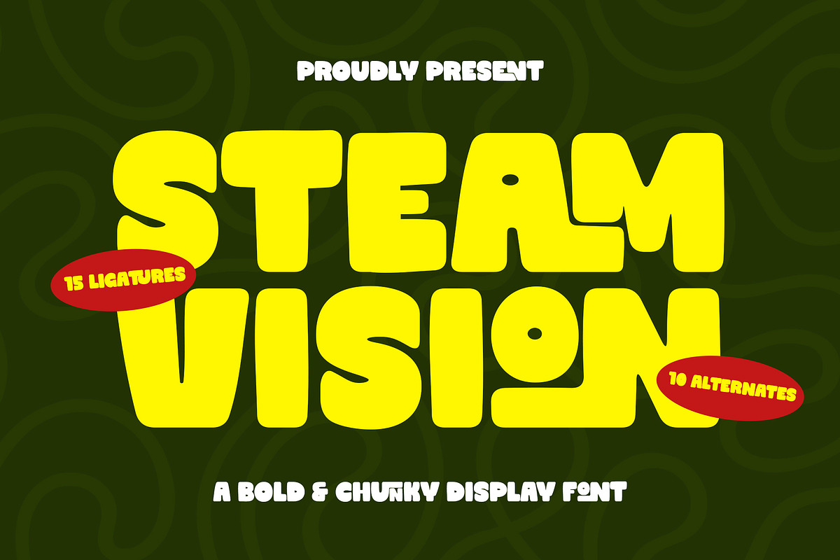 Steam Vision, a Sans Serif Font by Megatype (Photo 1 of 8)