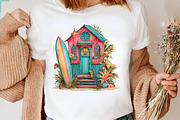 Beach Huts Summer Clipart Bundle., an Illustration by SVGArt (Thumbnail 9 of 9)