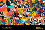 Naive floral art. 30 images, a Decorative Illustration by Handmadefont (Thumbnail 8 of 10)