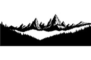 Mountain Skyline Silhouette, an Object Graphic by Designer_Momina (Thumbnail 8 of 20)