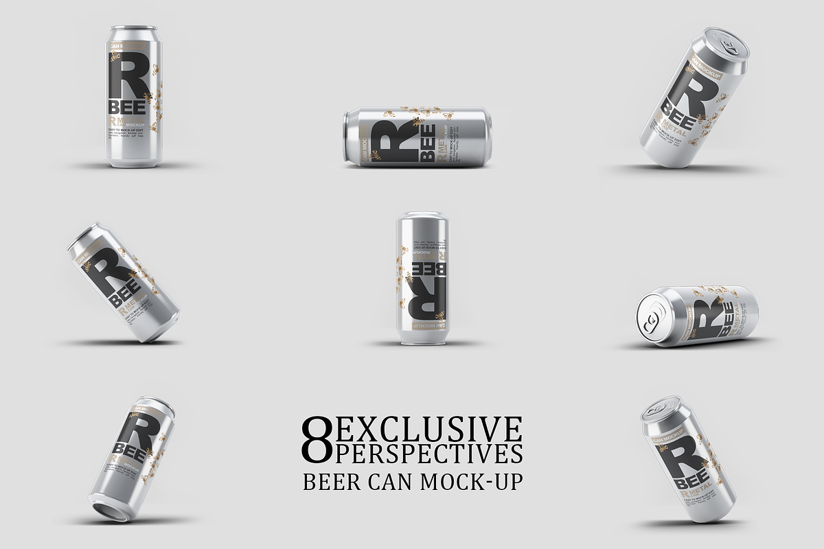 Beer Can 8 Mock-Up, a Product Mockup by Se٧enStudio (Photo 1 of 7)