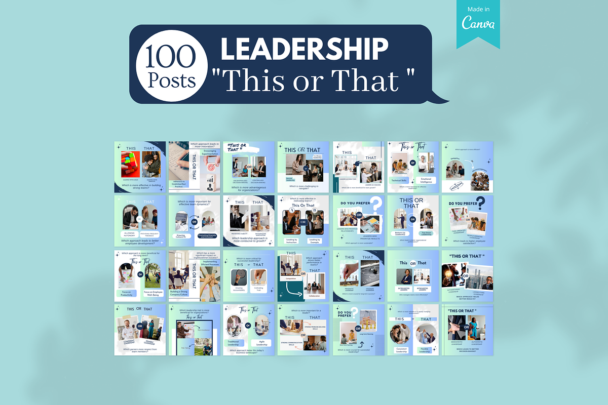 Leadership Bundle- Canva Templates, a Social Media Template by Viral Content Design (Photo 7 of 17)