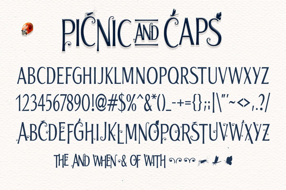Picnic Caps Font preview 4