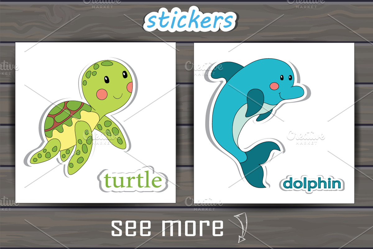 Sea creatures Toddler coloring book, a Brochure Template by Lidiebug (Photo 3 of 4)