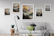 Golden Sunrise Landscape Art, a Decorative Illustration by Housui Patterns (Thumbnail 10 of 12)
