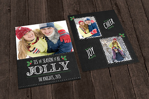 Chalkboard Christmas Photo Card