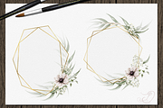 Eucalyptus Anemone Gold Frames, a Decorative Illustration by DioFlow (Thumbnail 5 of 5)