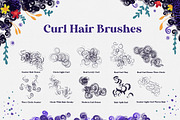 Curl Hair Procreate Brushes, a Brush Add-On by ArtstudioByKhushbu (Thumbnail 3 of 6)