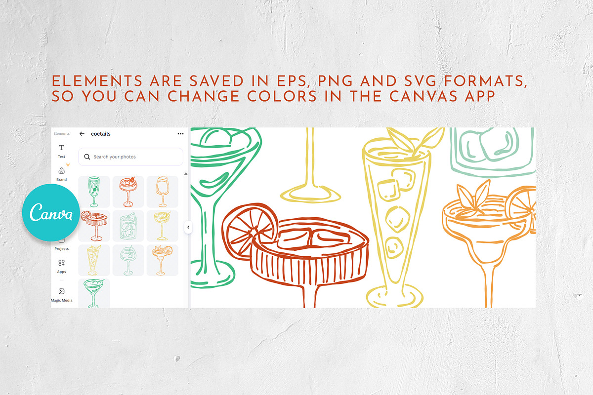DOODLE COCTAILS: hand drawn clipart, a Food Illustration by Elliko shop (Photo 5 of 6)