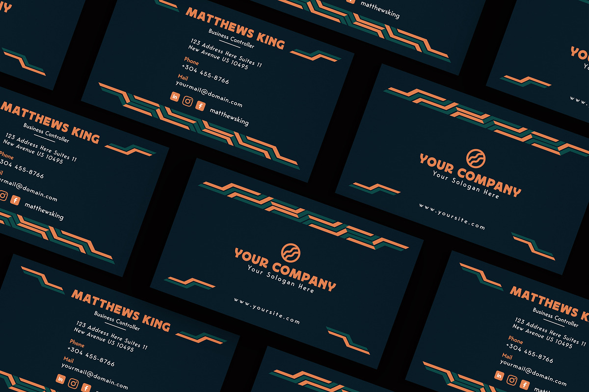 Modern Business Card, a Card Template by iDoodle Studio