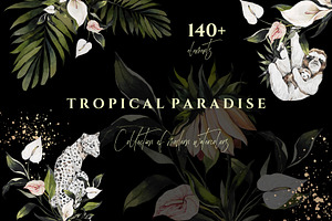 TROPICAL PARADISE-watercolor set