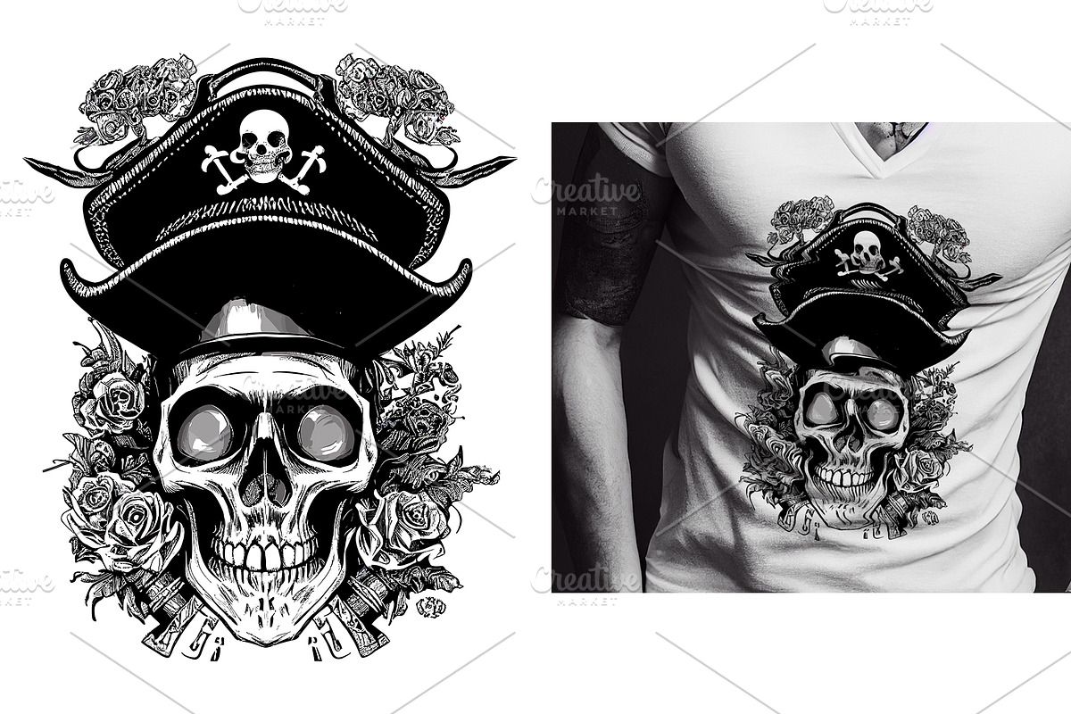 Pirate skull illustration, an Illustration by optimism (Photo 1 of 4)