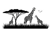 Giraffe Safari Silhouette Vector Bun, an Illustration by Designer_Momina (Thumbnail 26 of 51)